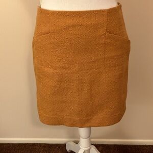 Banana Republic Outback Red edition mustard tweed mini skirt Size 2